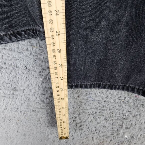 Levis Jeans Womenx 32 Black Cotton High Rise Low Pro Straight - Picture 7 of 12